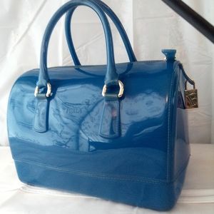 Furla Candy Bag Ocean Blue Handbag Italy